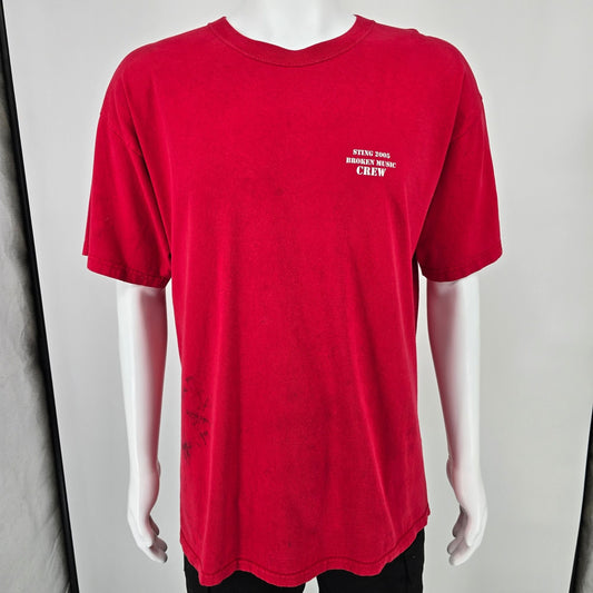 Vintage 2005 Anvil Sting Broken Music Tour Concert Crew Red T-Shirt (XL)