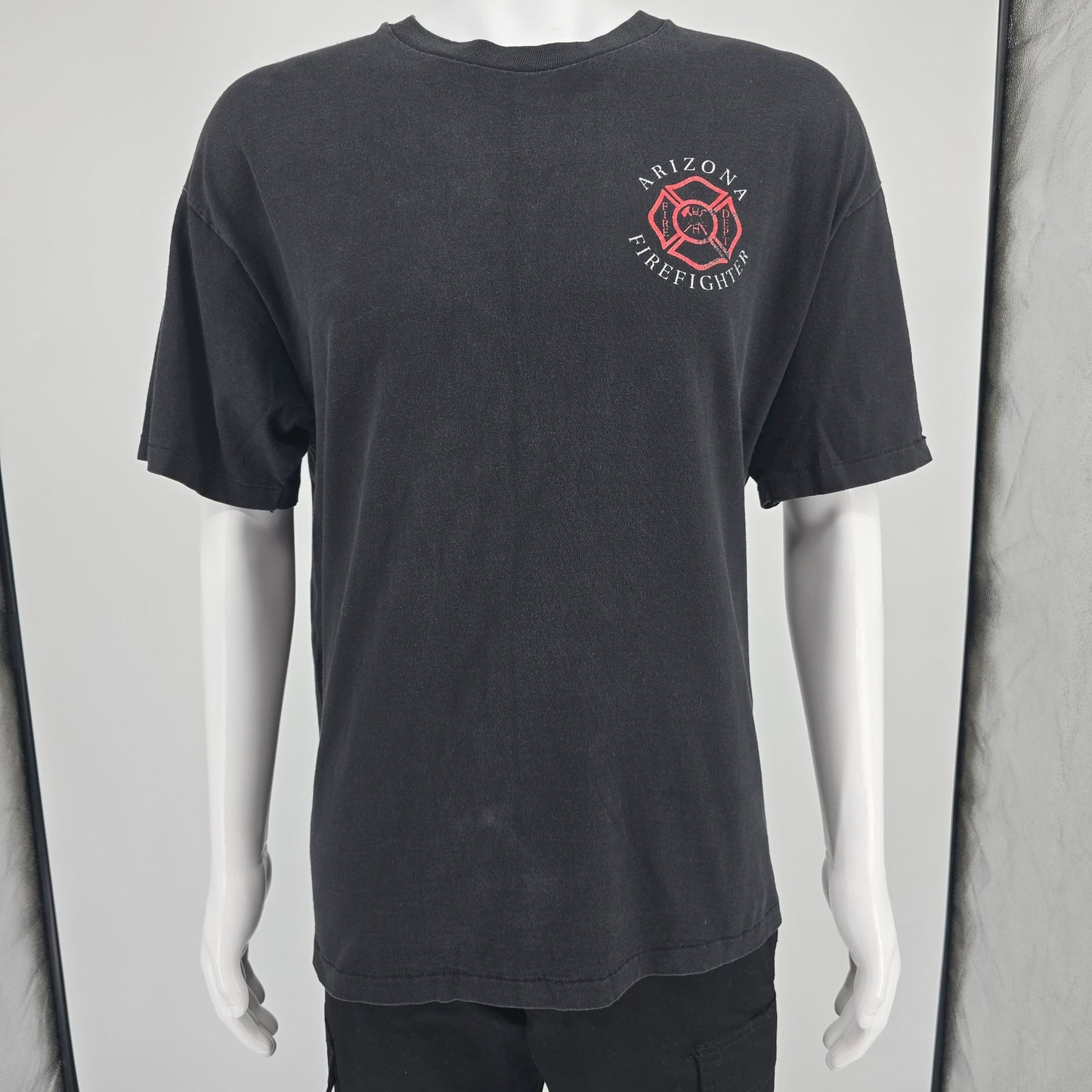Vintage 1990s Hanes Arizona Firefighters "Elite of the Heat" T-Shirt (L/XL)