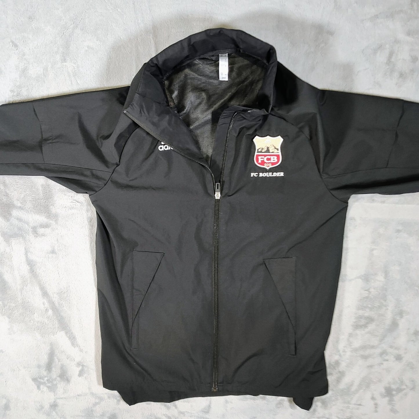 Adidas Mens FC Boulder 2012 Condivo 20 All Weather Windbreaker Soccer Jacket (S)