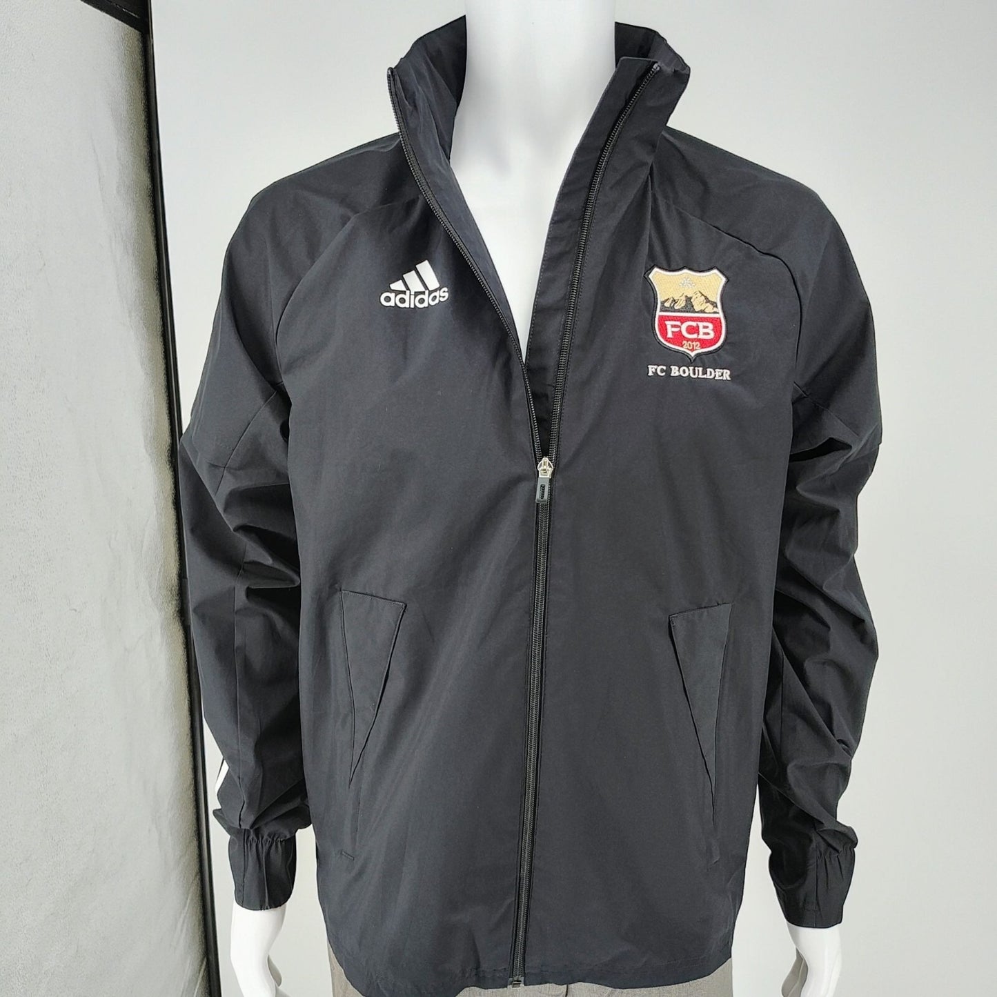 Adidas Mens FC Boulder 2012 Condivo 20 All Weather Windbreaker Soccer Jacket (S)