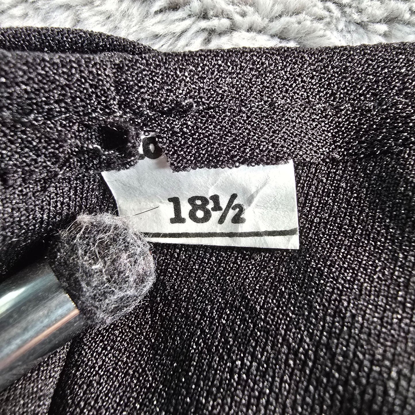 Vintage 1980s Black Flapper Style Drop Waist Ruffle Hem Tank Dress (XL)