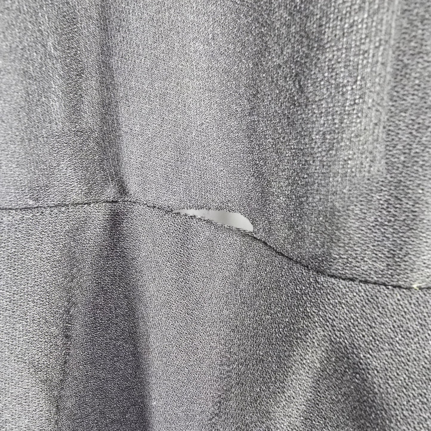 Vintage 1980s Black Flapper Style Drop Waist Ruffle Hem Tank Dress (XL)