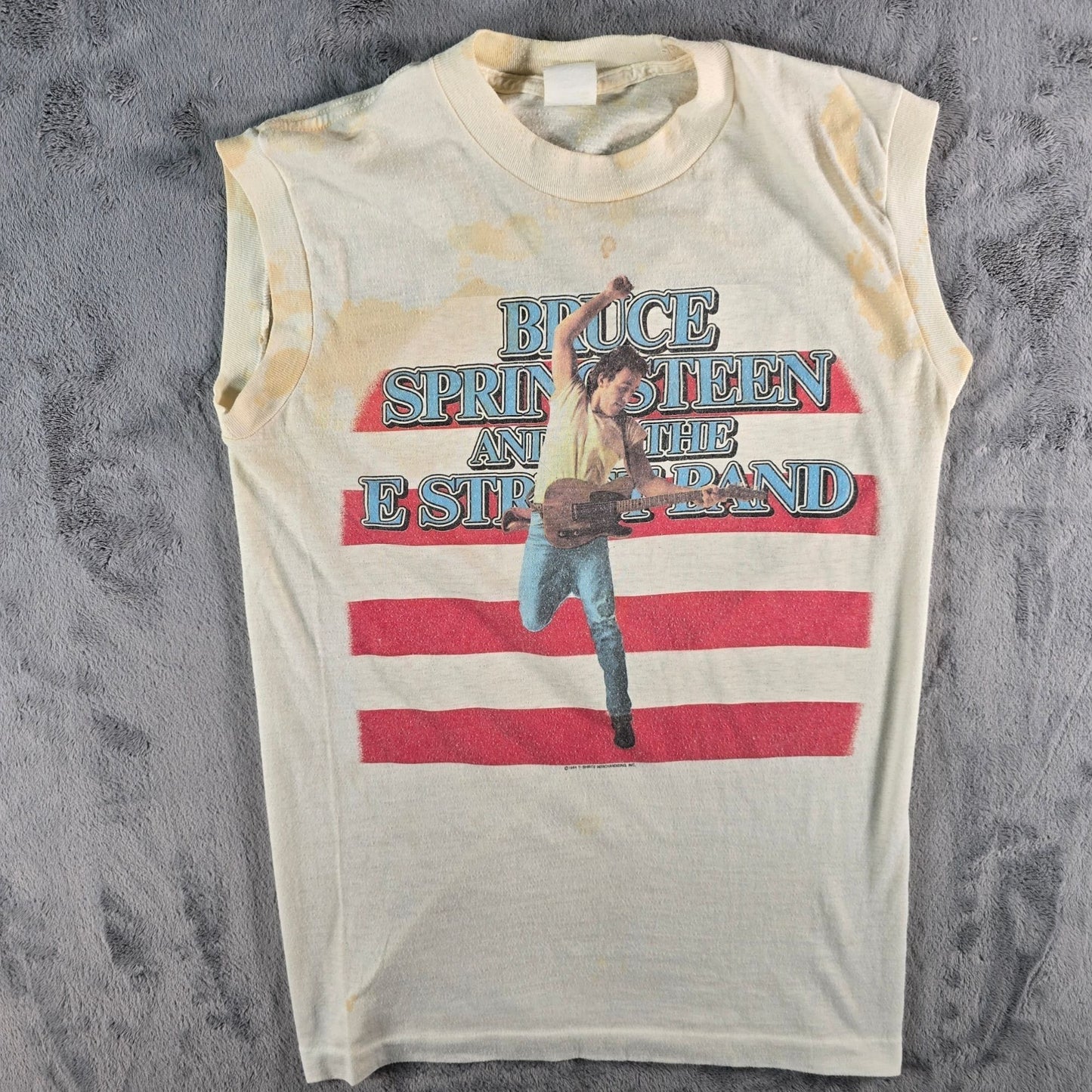 Distressed Vintage 1980s Bruce Springsteen Born in the USA Tour Muscle Tee (S)