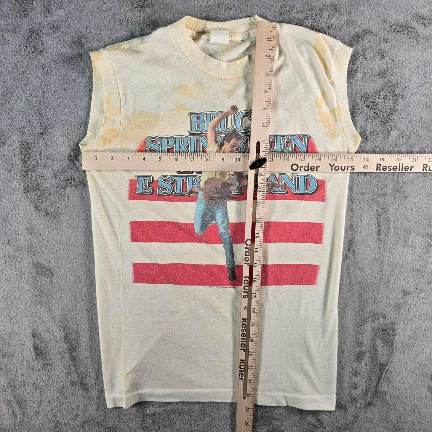 Distressed Vintage 1980s Bruce Springsteen Born in the USA Tour Muscle Tee (S)