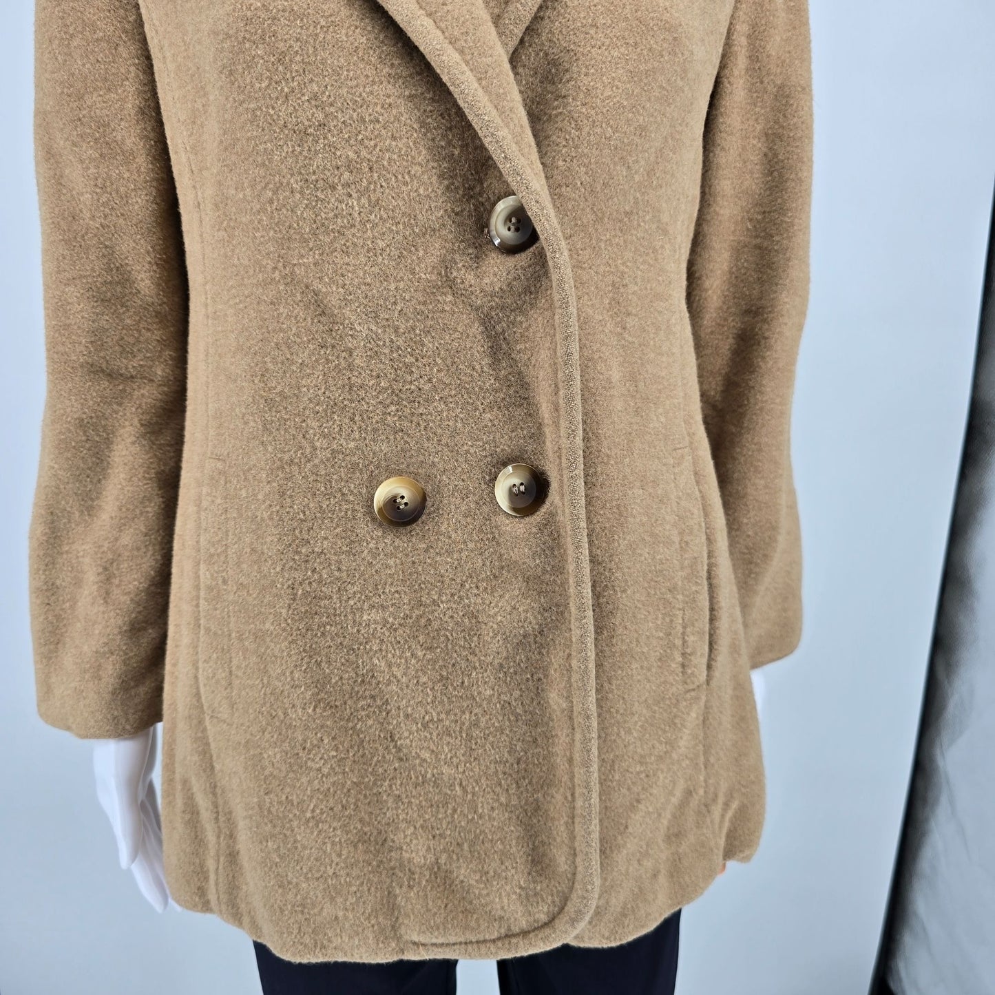 Vintage 1970s Originals by Denise Camel Hair Double Breasted Peacoat (M)