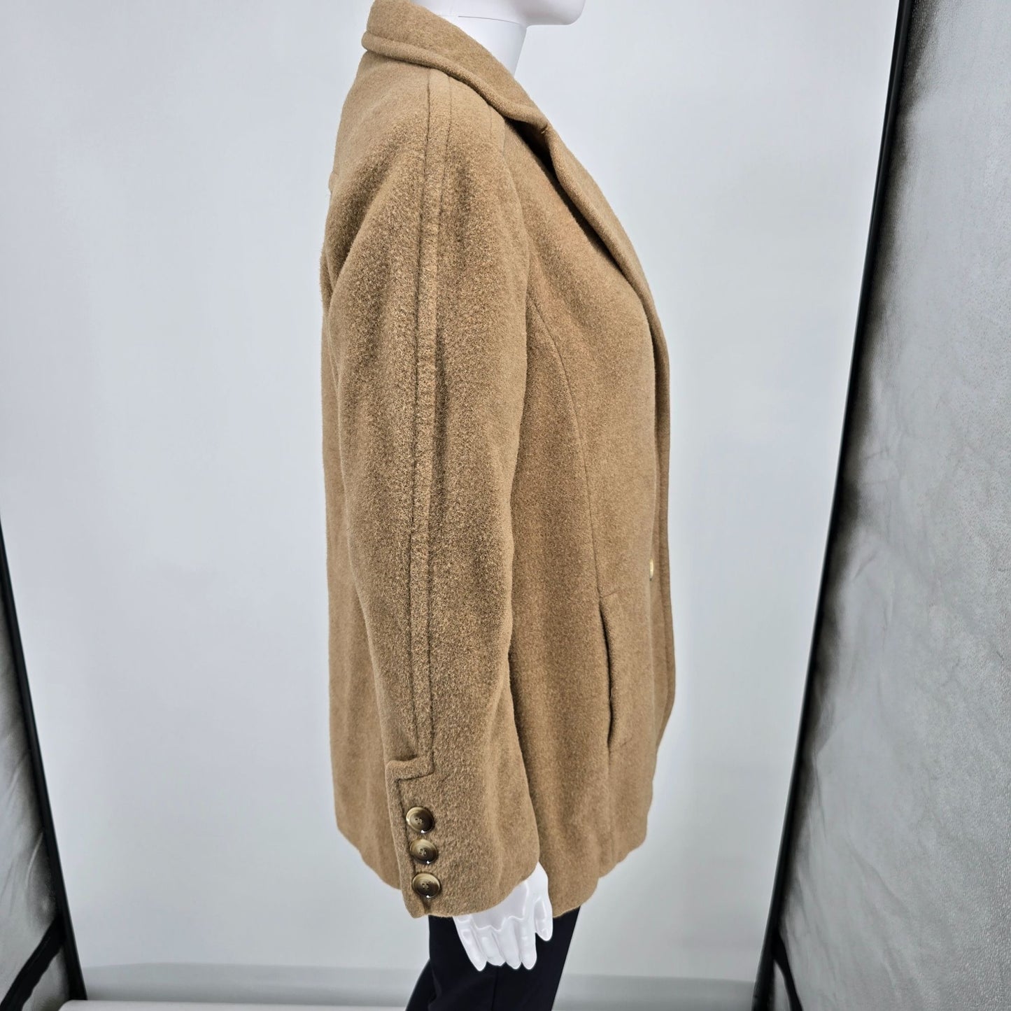 Vintage 1970s Originals by Denise Camel Hair Double Breasted Peacoat (M)