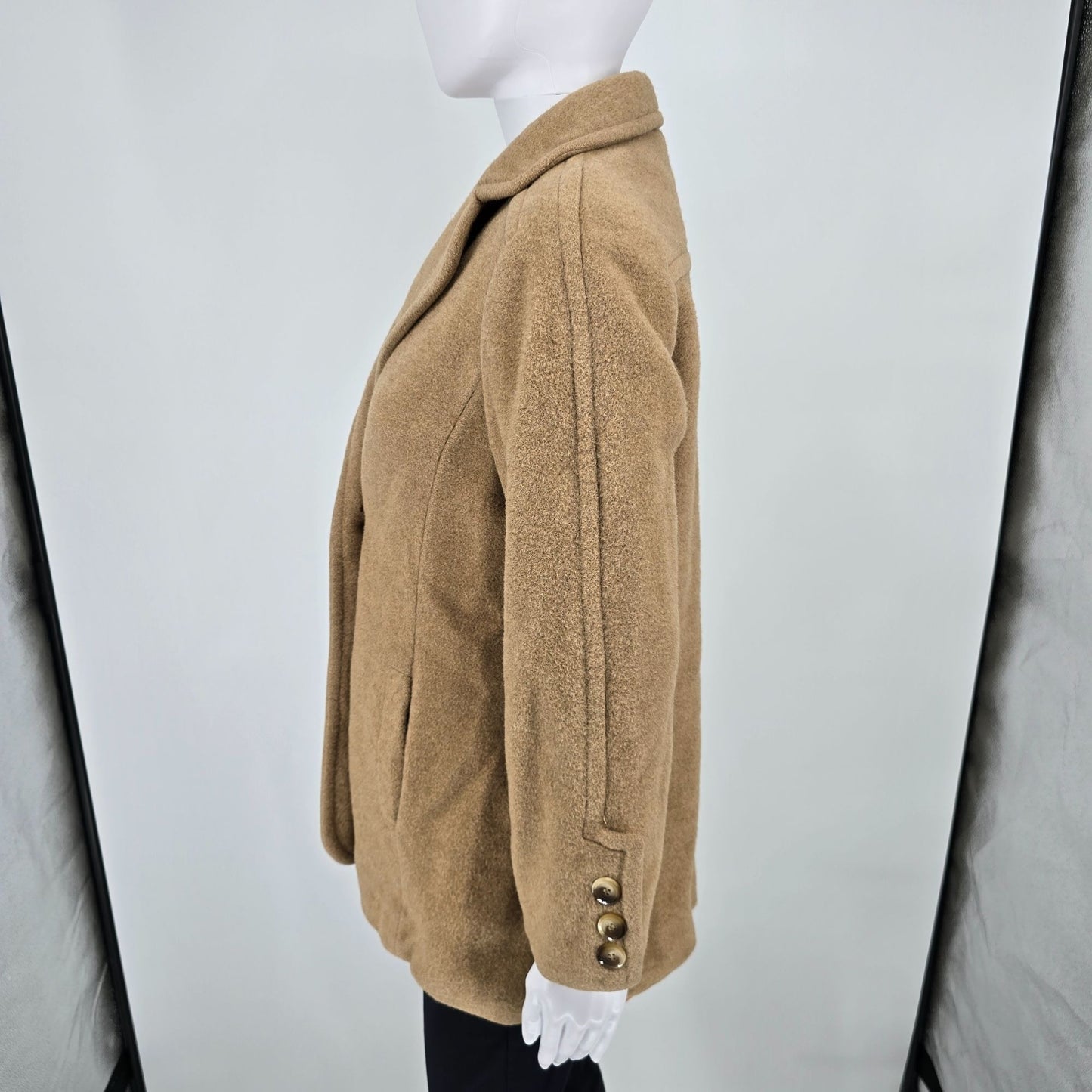 Vintage 1970s Originals by Denise Camel Hair Double Breasted Peacoat (M)