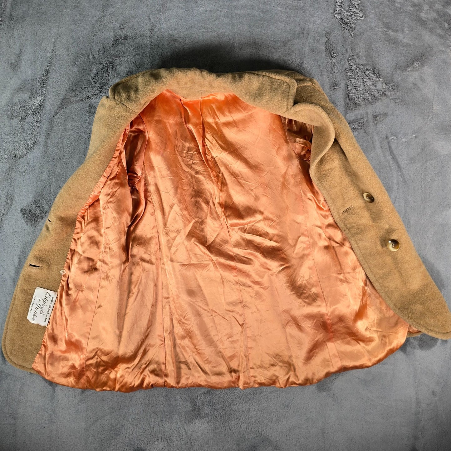 Vintage 1970s Originals by Denise Camel Hair Double Breasted Peacoat (M)