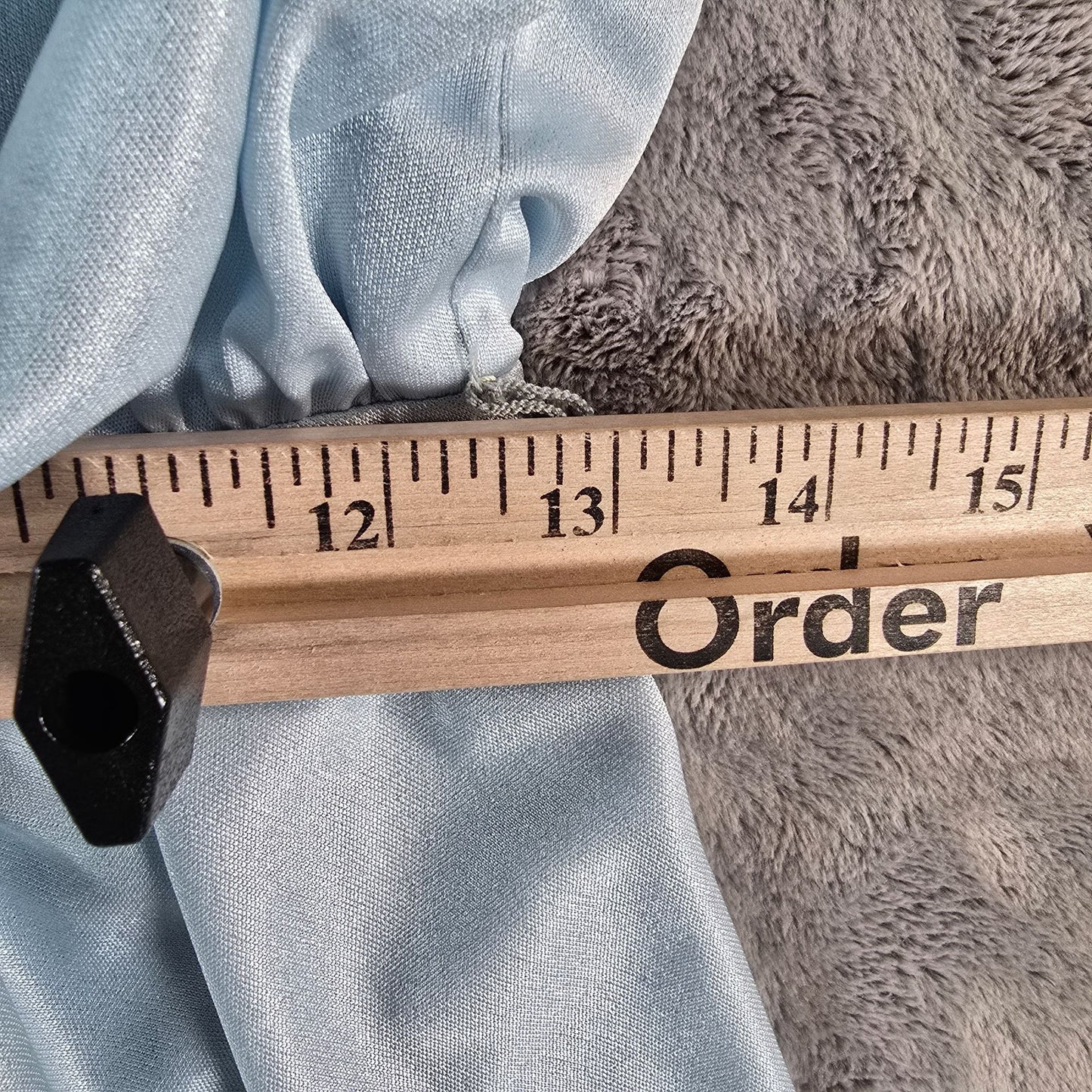 Vintage 1970s Baby Blue Long Sleeve Blouson Disco Party Mini Dress (S/M)