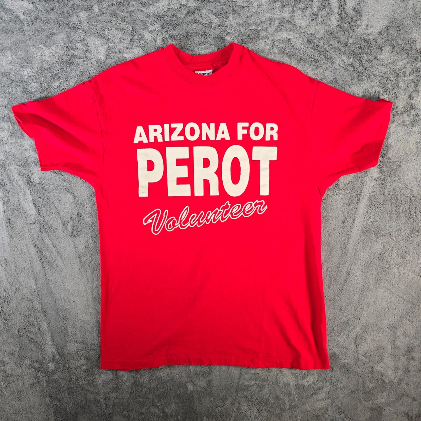 Vintage 1992 Arizona For Perot Volunteer Presidential Campaign T-Shirt (M/L)
