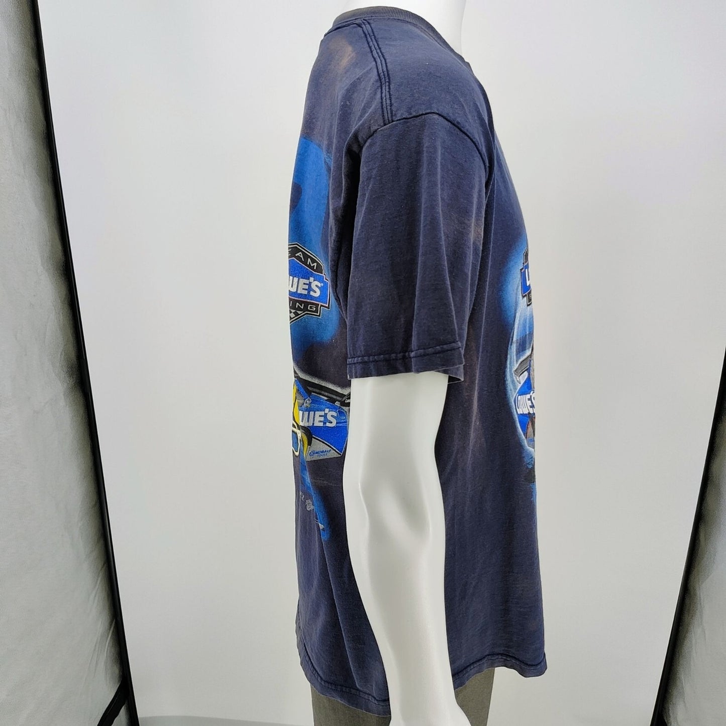 Y2K Thrashed Winner's Circle NASCAR Team Lowe's Racing Jimmy Johnson Shirt (L)