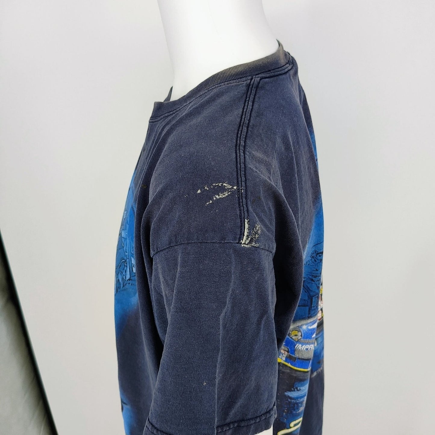 Y2K Thrashed Winner's Circle NASCAR Team Lowe's Racing Jimmy Johnson Shirt (L)