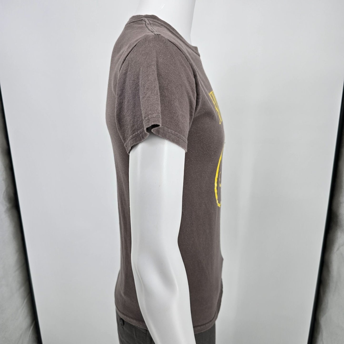 2000s Gildan Heavy Cotton Nirvana Smiley Face Brownish-Gray Band T-Shirt (XS)