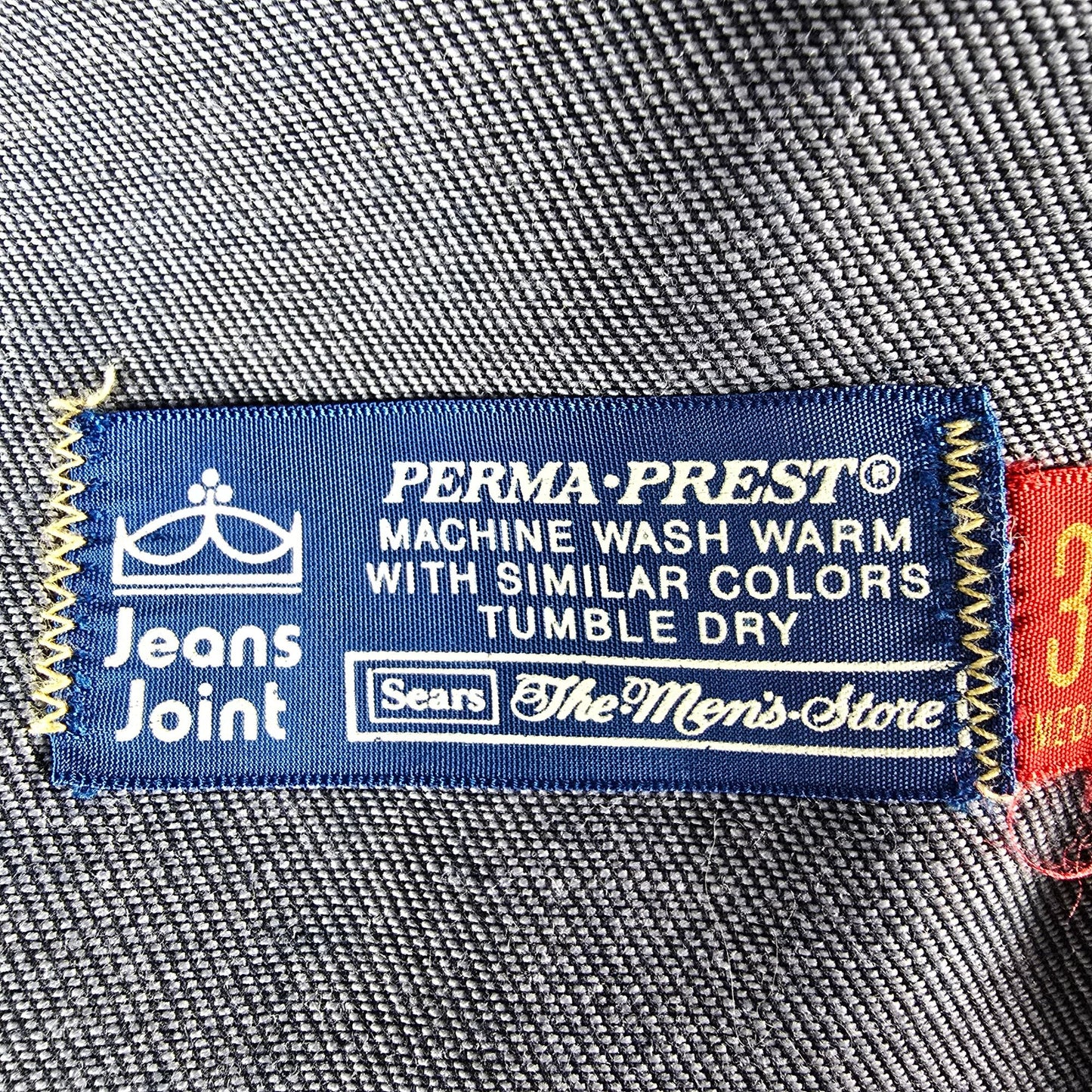Vintage 1970s Sears Jean Joint Perma-Prest Denim Bell Bottom Jeans (32x30)