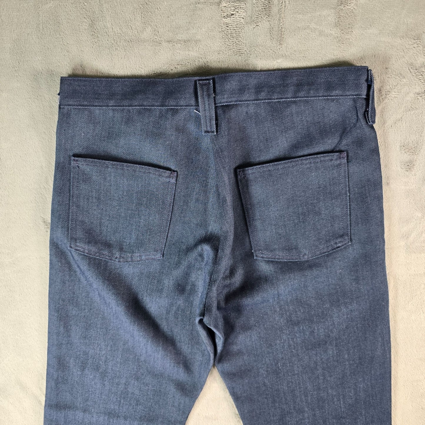 Vintage 1970s Sears Jean Joint Perma-Prest Denim Bell Bottom Jeans (32x30)