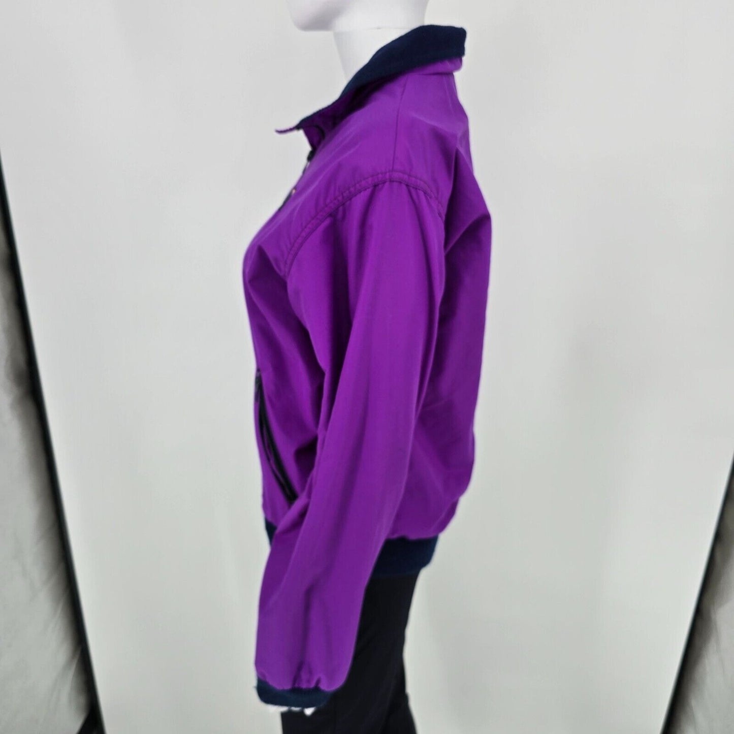 Vintage 1990s L.L. Bean Womens Purple Three-Season Jacket Fleece-Lined Jacket -L