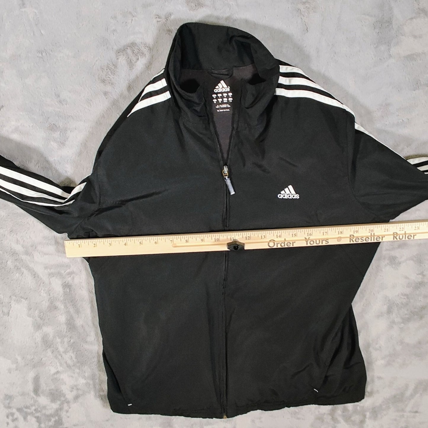 Adidas 2009 Black and White Classic Three Stripe Womens Track Jacket (Large)