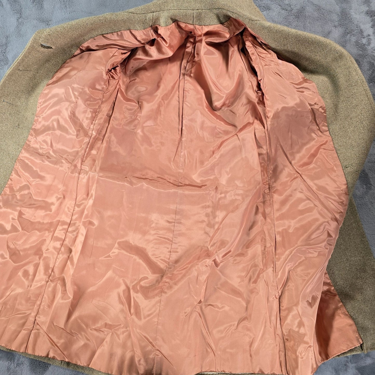 Vintage 1950s Women's "New Look" Fit-and-Flare Tweed Wool Princess Coat (S)