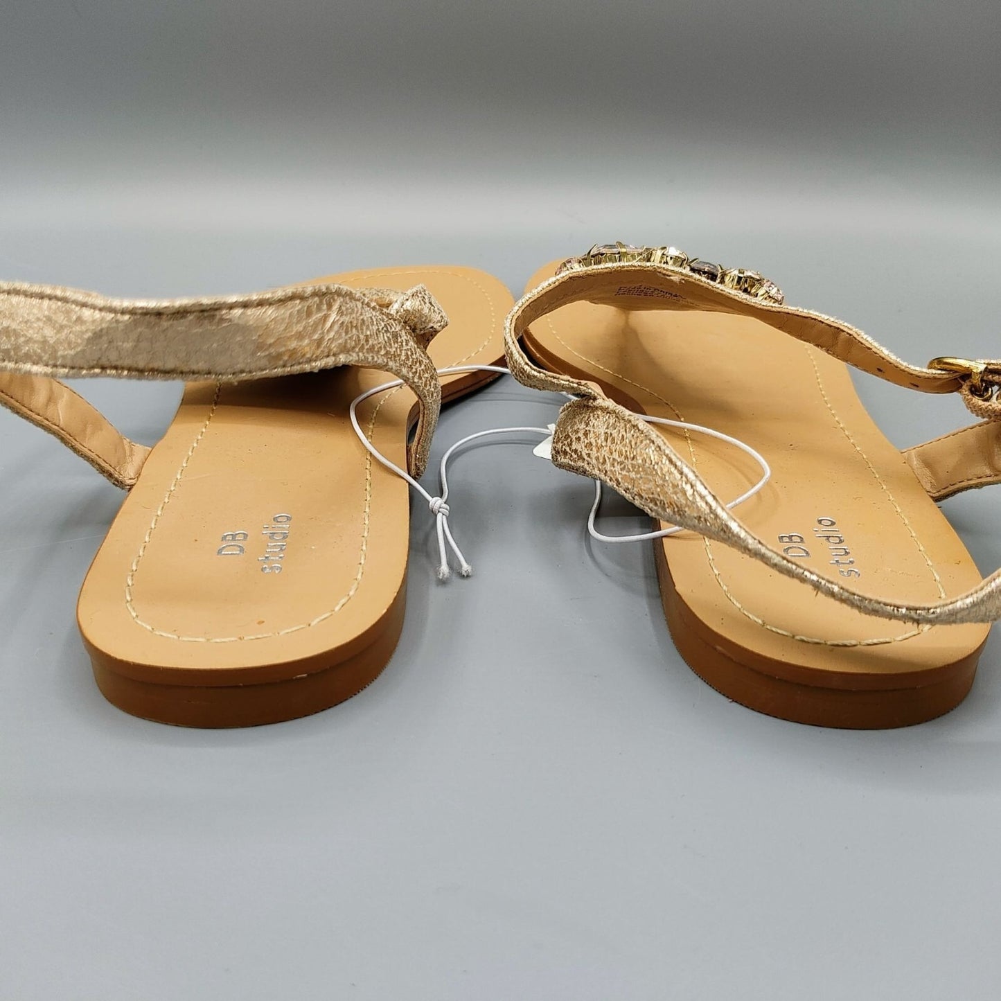 NWT Women's David's Bridal DB Studio Rose Gold Embellished Sandals (Size 9W)