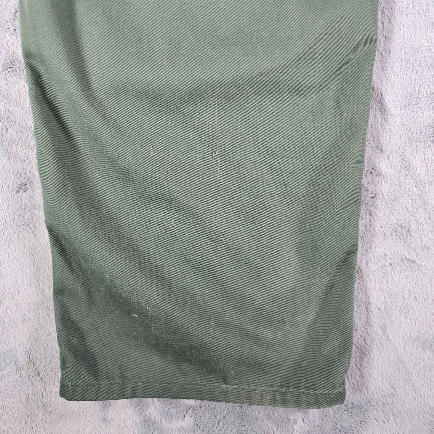 2010s Distressed Fristads Kansas Luxe Double Knee Green Cargo Pants (33x31)