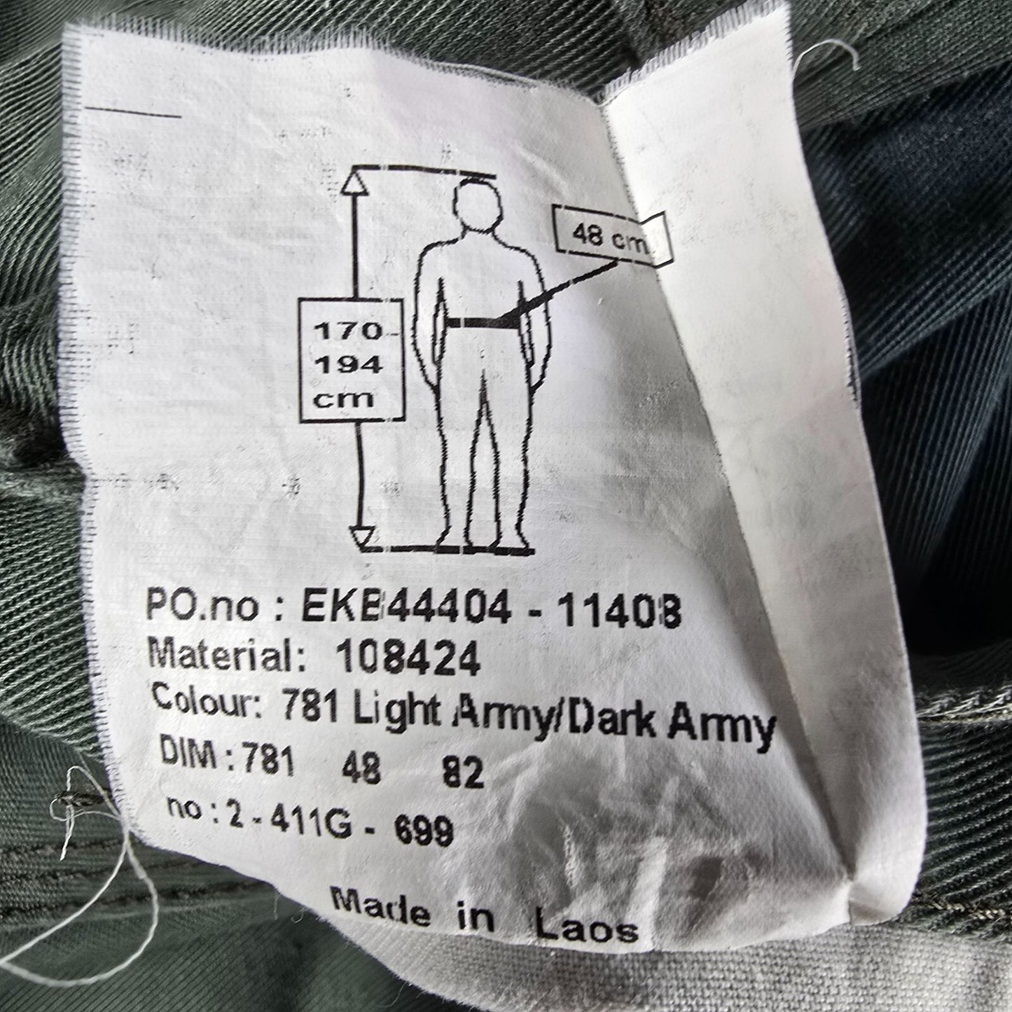 2010s Distressed Fristads Kansas Luxe Double Knee Green Cargo Pants (33x31)