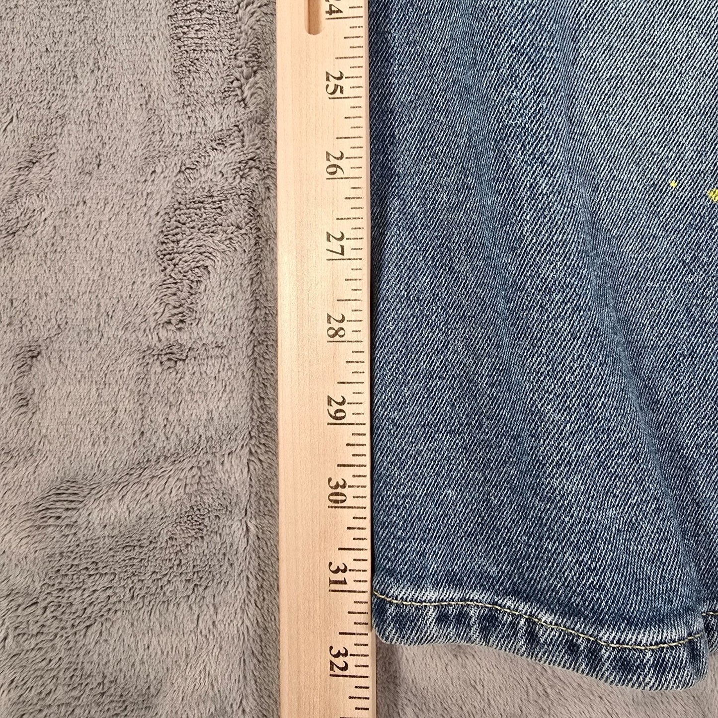 Lee 2010s Womens Thrashed Flare Leg Paint Speck Stretch Denim Jeans (24x31)