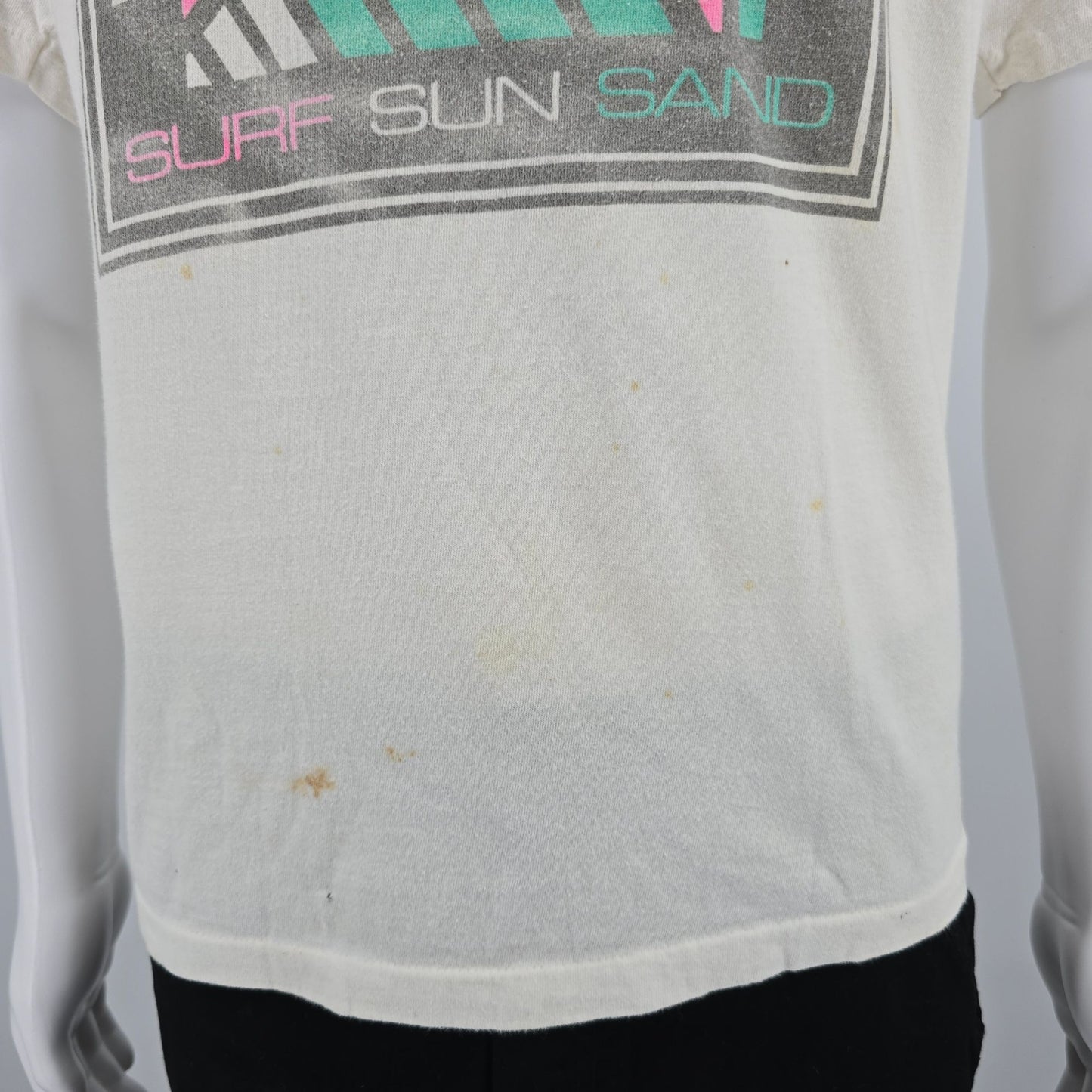 Distressed Vintage Late 1980s Hilton Head Island Sun Surf Sand T-Shirt (M/L)