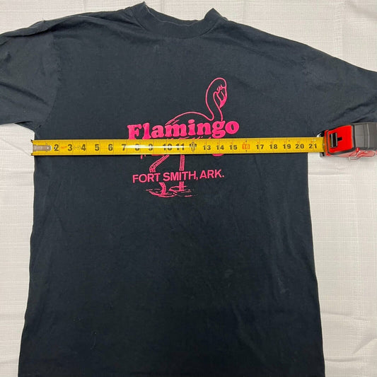 Vintage Black Single Stitch "Flamingo Lounge Fort Smith, ARK." T-Shirt (Large)