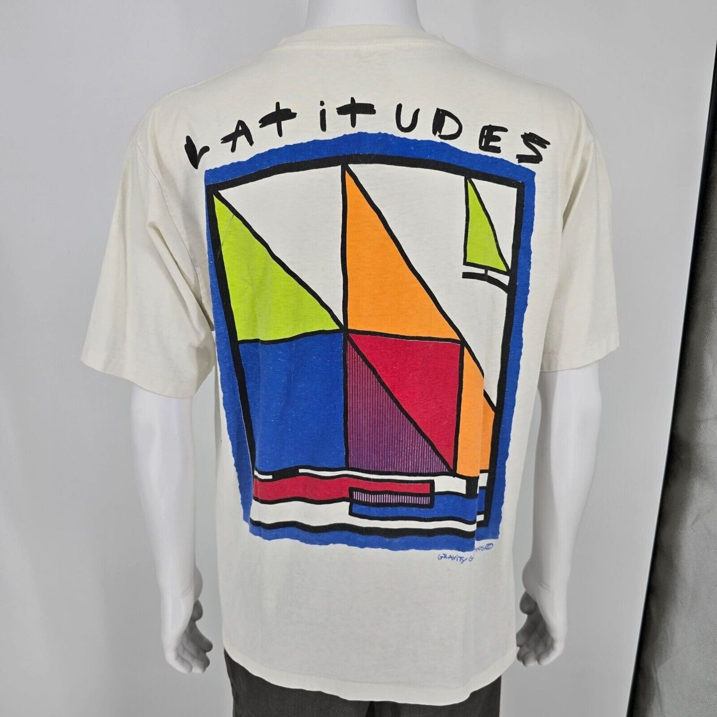 Vintage 1990s Have a Latitude Problem Try Cooper Island, BVI Graphic T-Shirt (L)