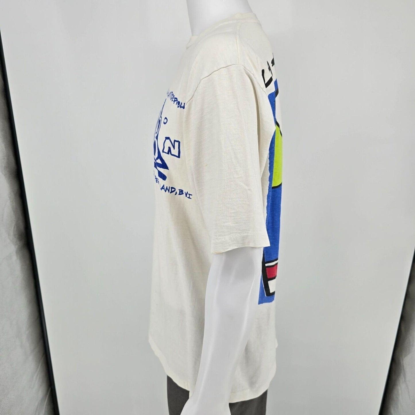 Vintage 1990s Have a Latitude Problem Try Cooper Island, BVI Graphic T-Shirt (L)