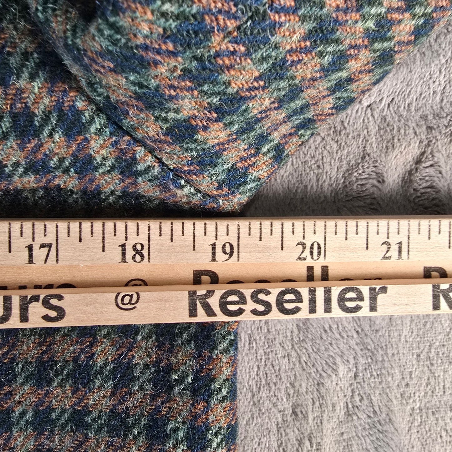 Vintage 1970s Unbranded Women's Gun Club Check Tweed Long Duster Coat (M)