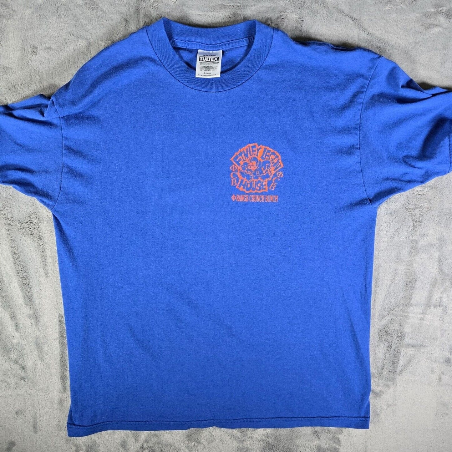 Vintage 1990s Blue Williamsburg (KY) Football Orange Crunch Bunch T-Shirt (L)
