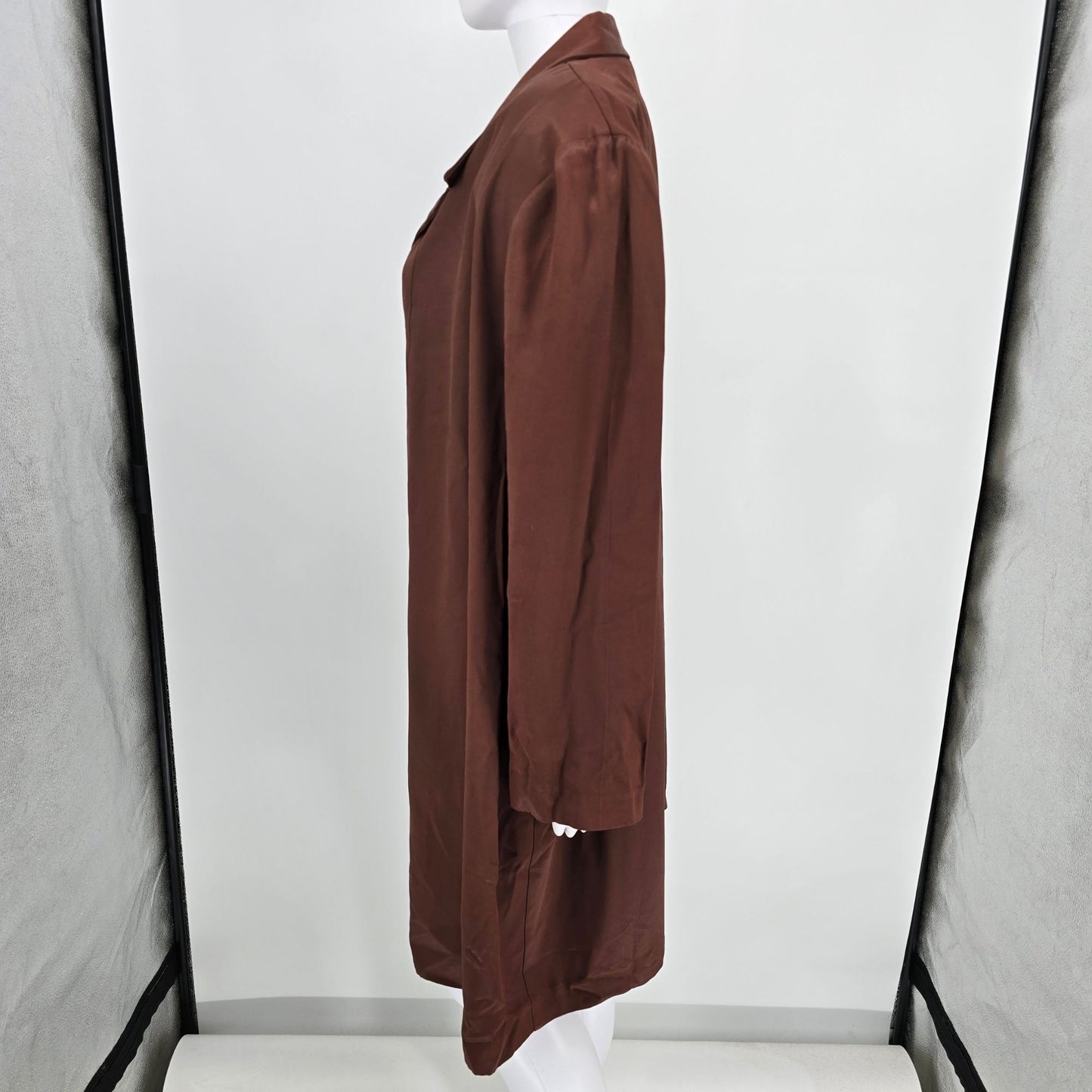 Vintage 1990s John Philips Woman Brown Longline Blazer Jacket (24W/3XL) *Flaws