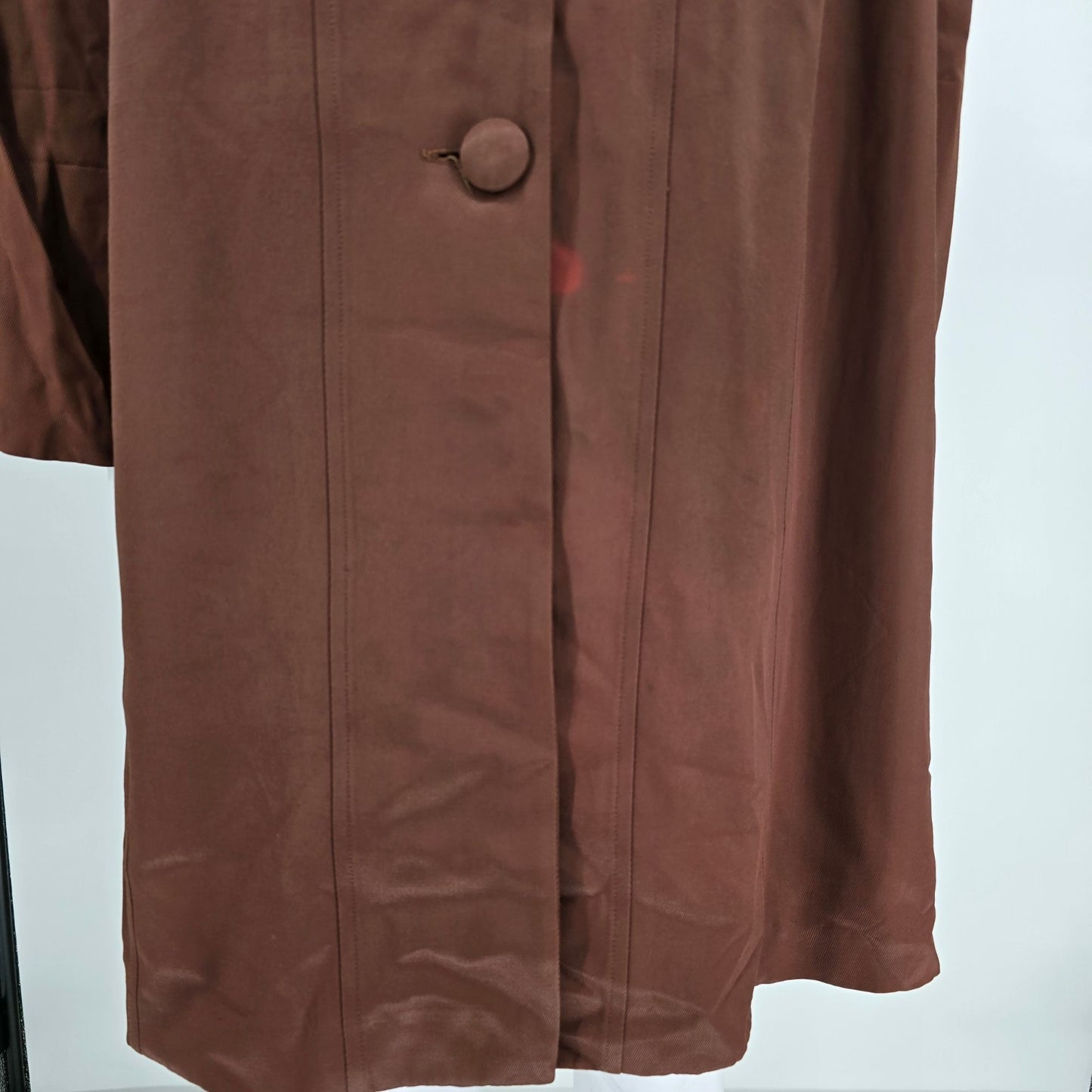 Vintage 1990s John Philips Woman Brown Longline Blazer Jacket (24W/3XL) *Flaws