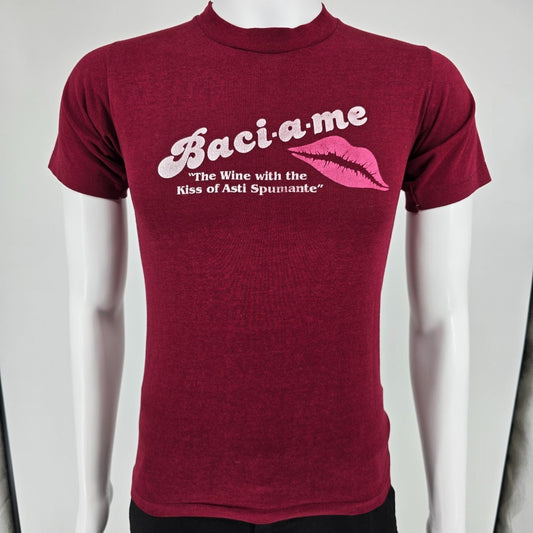 Vintage 1980s Baci-a-me "The Wine with the Kiss of Asti Spumante" T-Shirt (S)