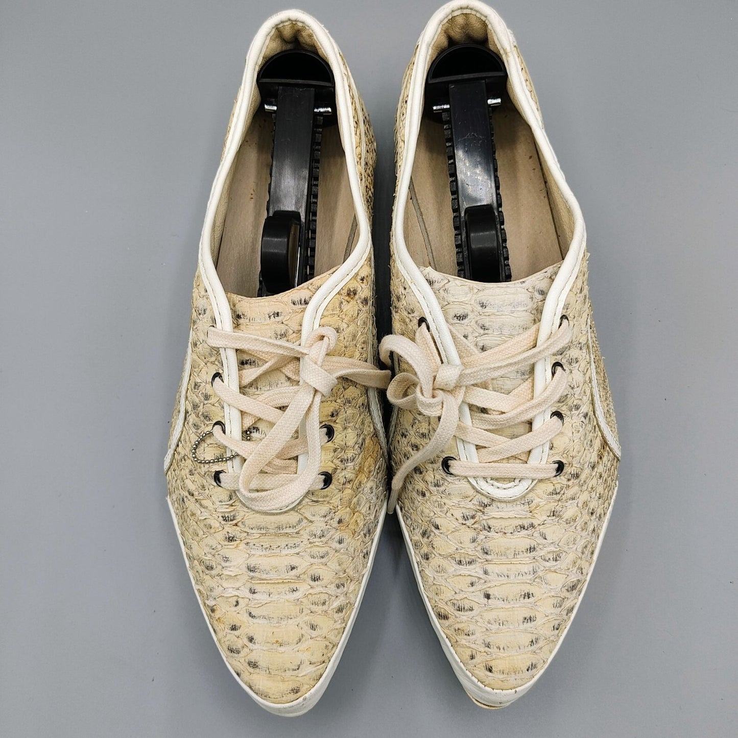 ULTRA-RARE PUMA X Alexander McQueen Women's Beige Python Skin Sneakers (Size 9)