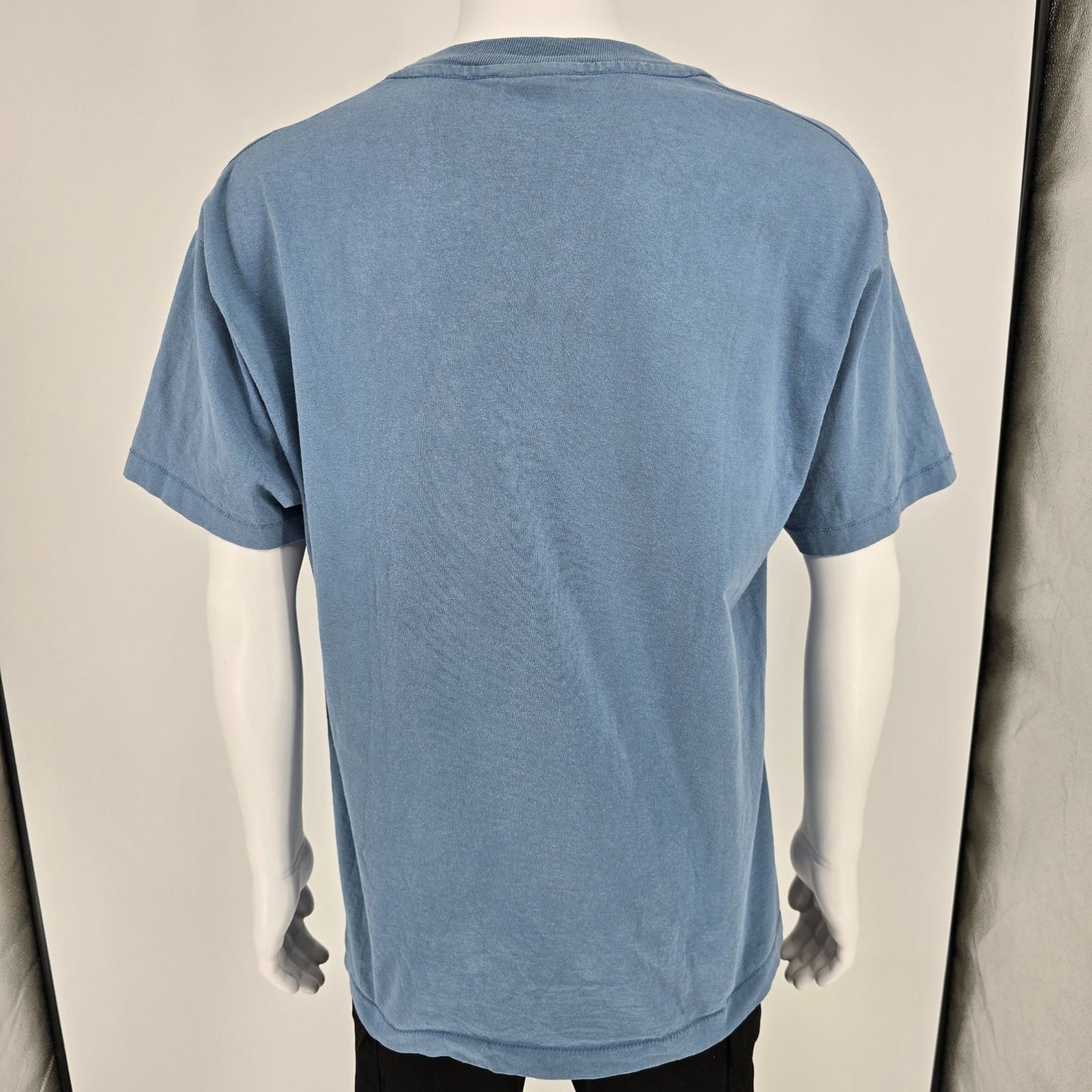 Distressed Vintage 1990s Anvil Blue Lake Tahoe Sailboat Graphic T-Shirt (XL)