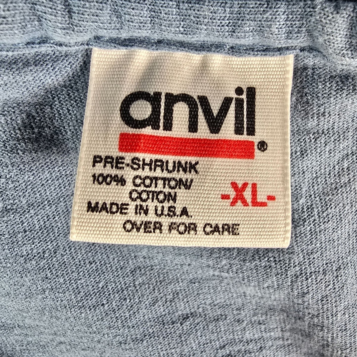 Distressed Vintage 1990s Anvil Blue Lake Tahoe Sailboat Graphic T-Shirt (XL)