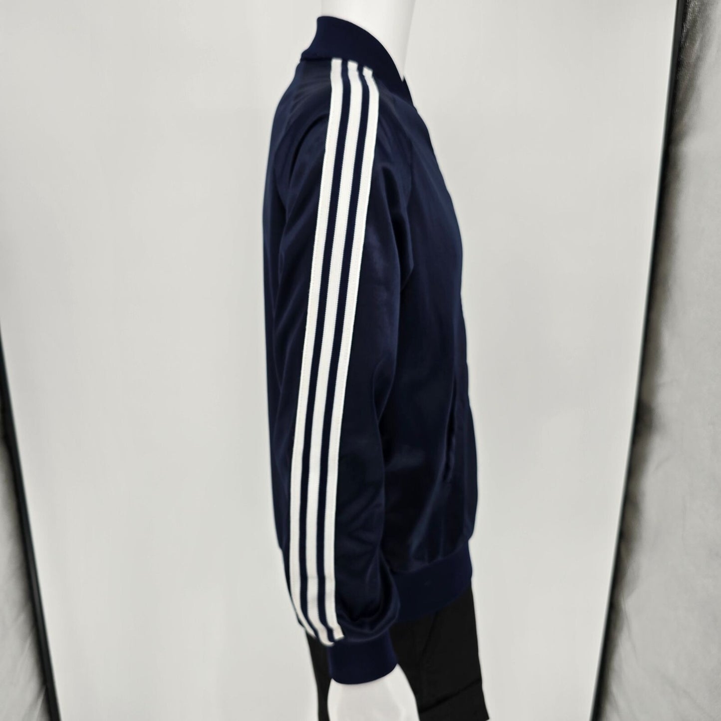Vintage 1980s Broderick Penn State Talon Zipper Navy Track Jacket (Medium)