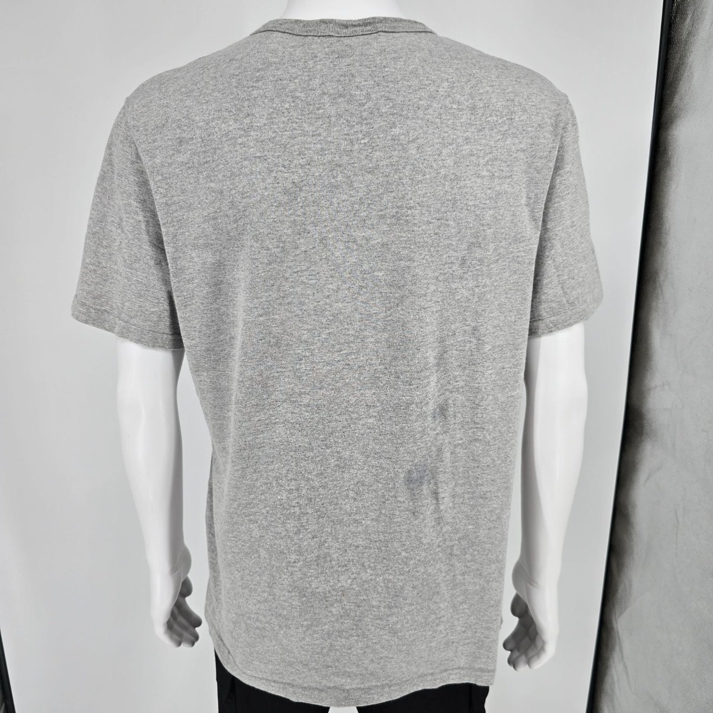 2020 Champion Photo-Real Jocktag Heritage Tee Oxford Gray T-Shirt (L) *Flaws