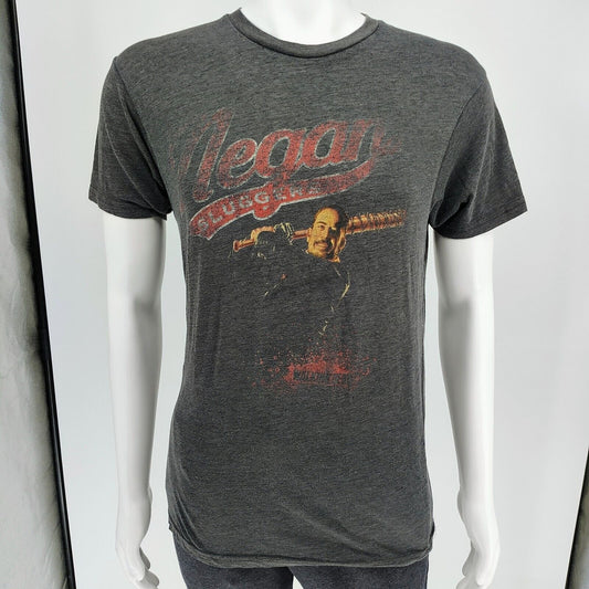 2010s Loot Crate The Walking Dead Negan Sluggers Faded Heather Gray T-Shirt (S)