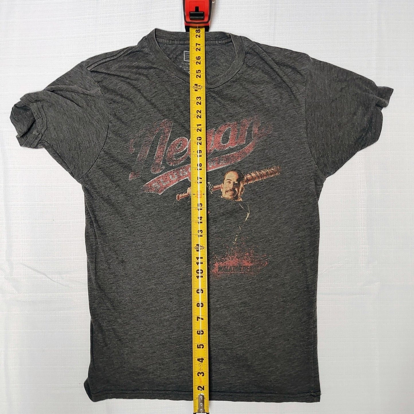 2010s Loot Crate The Walking Dead Negan Sluggers Faded Heather Gray T-Shirt (S)