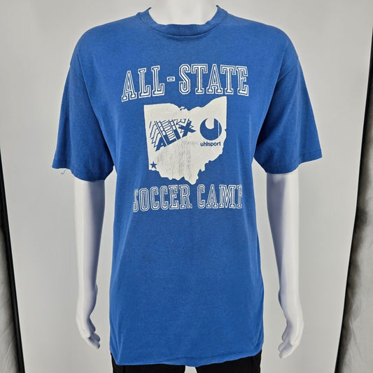 Vintage 1990s Hanes ALIX/Uhlsport Ohio All-State Soccer Camp T-Shirt (L/XL)
