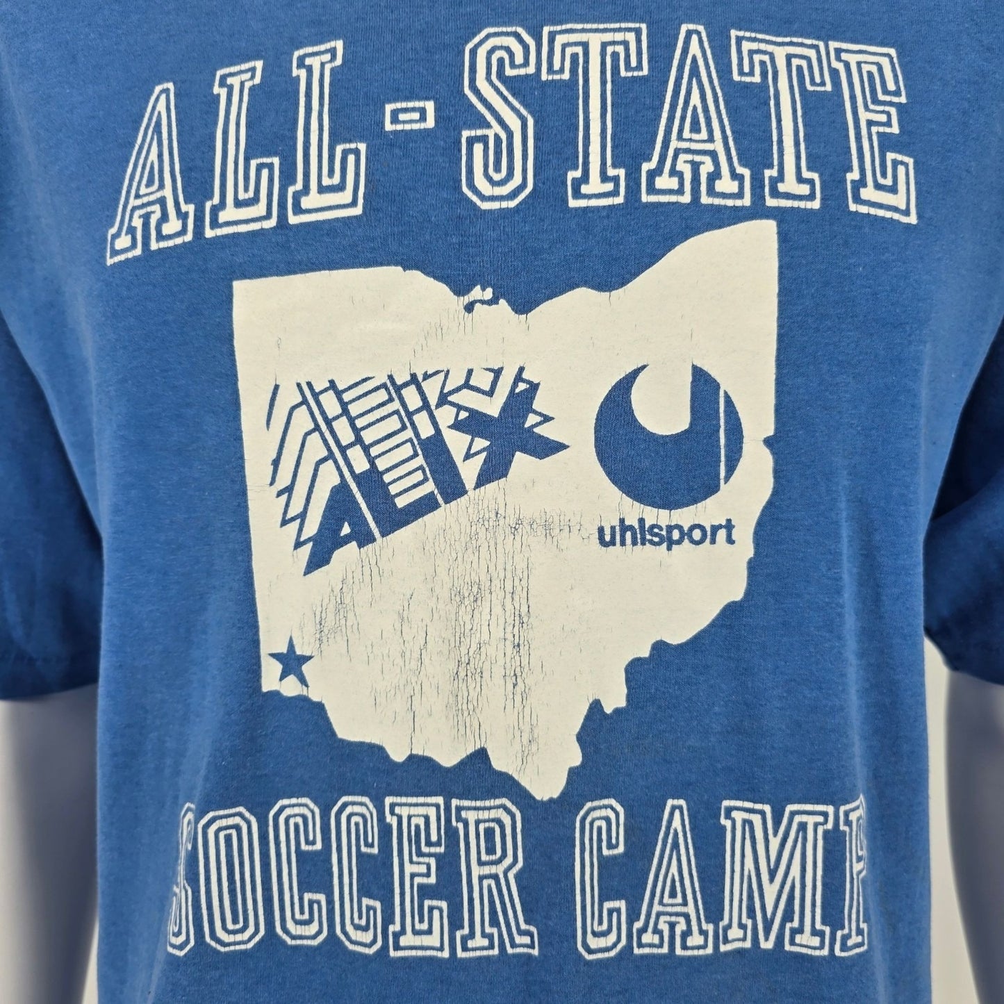 Vintage 1990s Hanes ALIX/Uhlsport Ohio All-State Soccer Camp T-Shirt (L/XL)