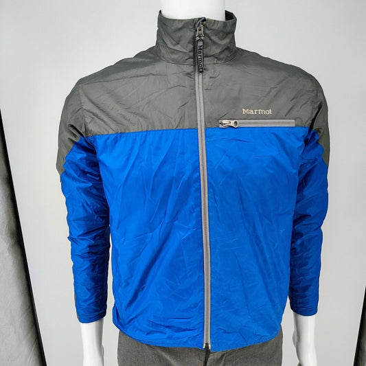 Marmot Kids 2009 Unisex Blue & Gray Lightweight Polyester Rain Jacket XL