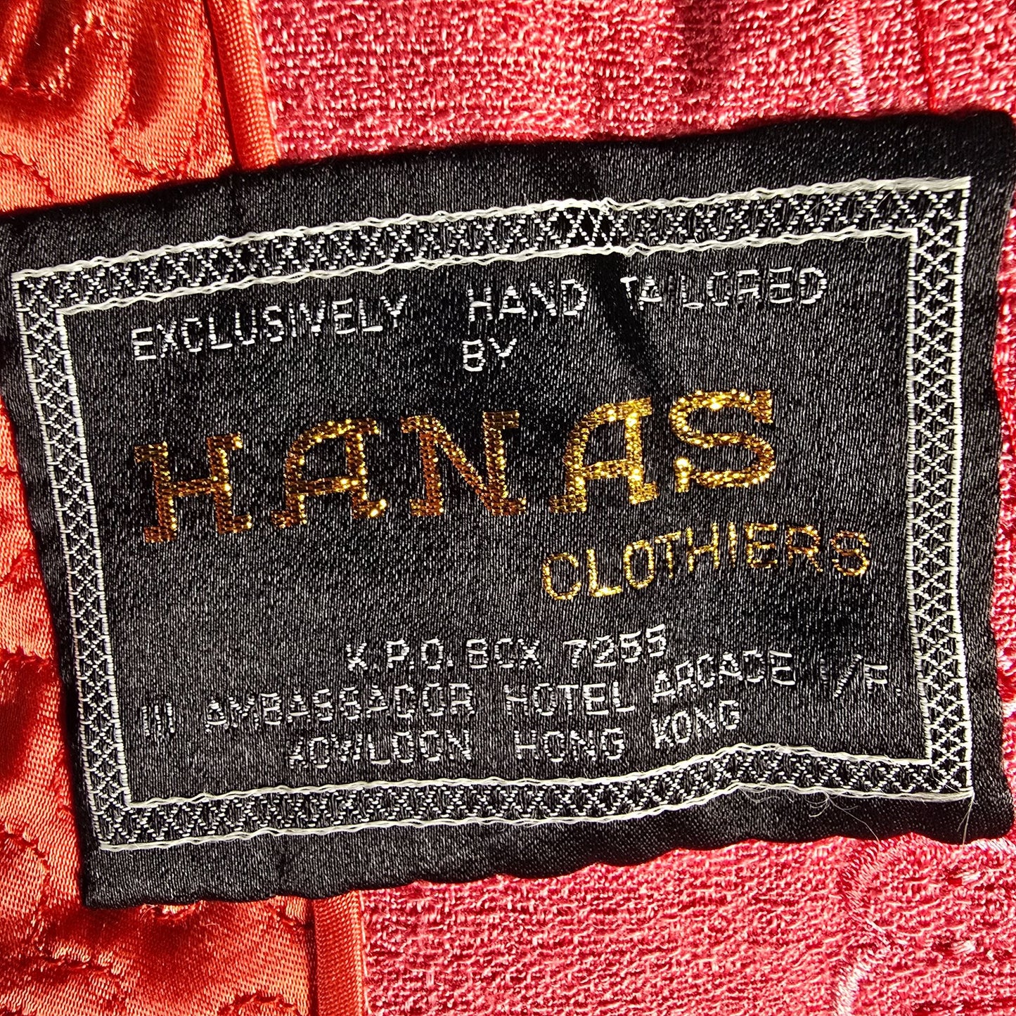 Vintage 1960s Hanas Clothiers Hong Kong Pink Open Front Cutwork Coat (L)