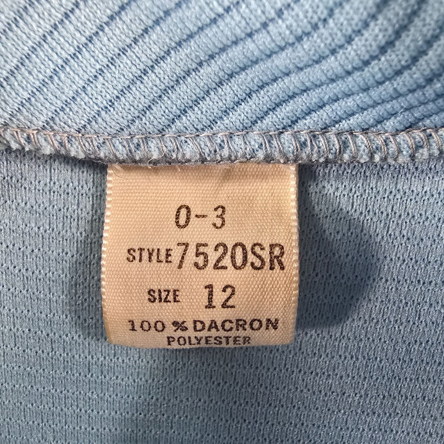 Vintage 1960s Blue Dacron Ribbed Knit Sleeveless Mock Neck Mod Mini Dress (M)