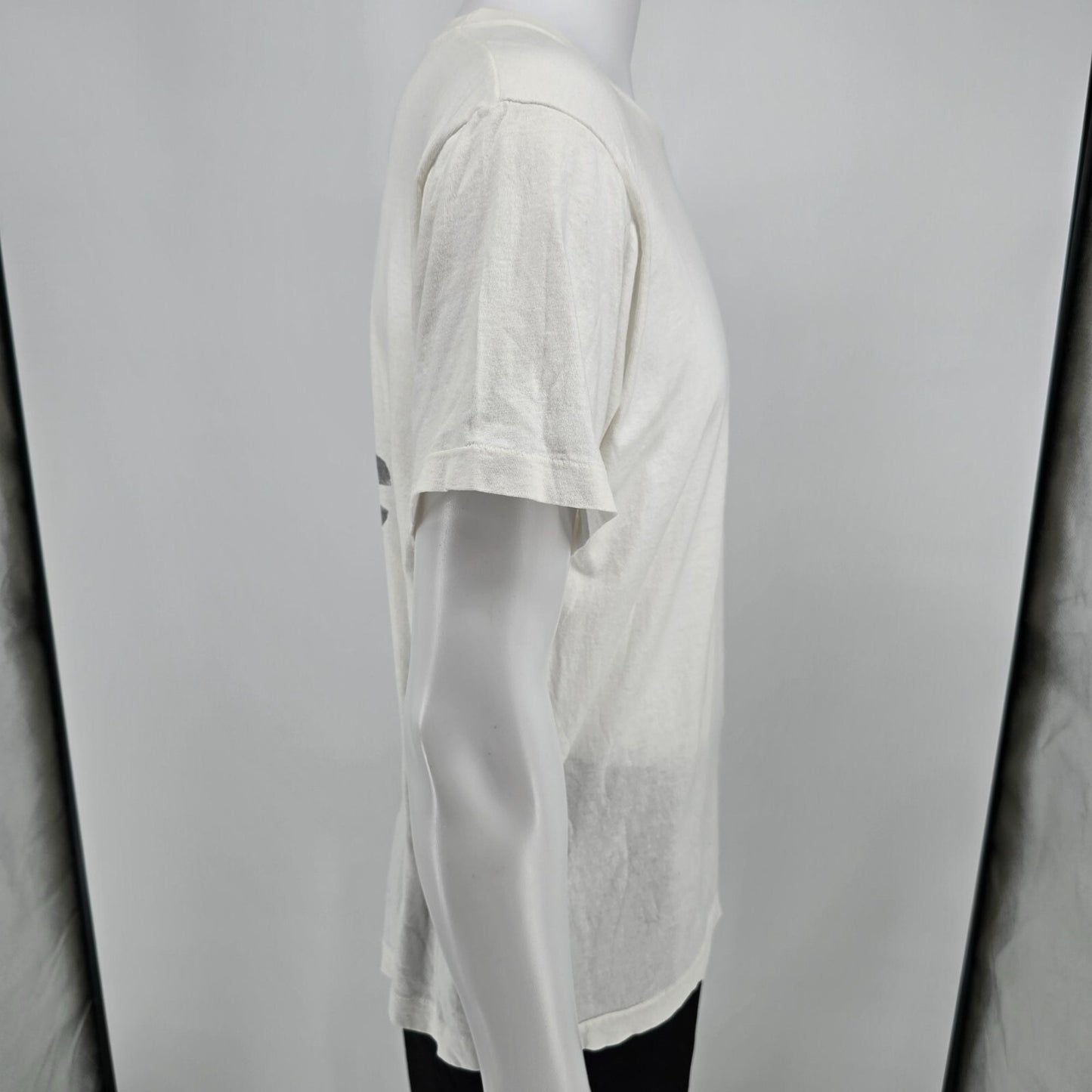 Vintage 1992 Fruit of the Loom "Respect" Baseball Graphic White T-Shirt (L)