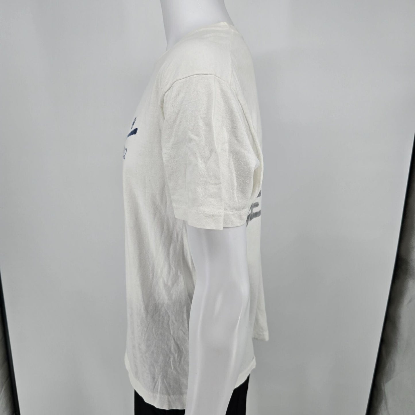Vintage 1992 Fruit of the Loom "Respect" Baseball Graphic White T-Shirt (L)