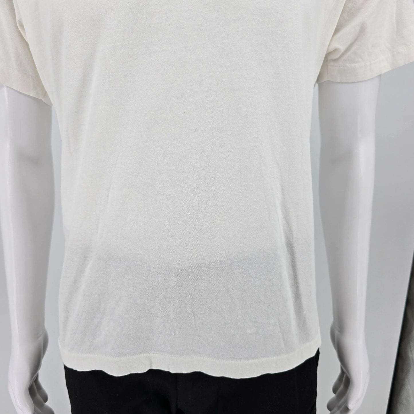 Vintage 1992 Fruit of the Loom "Respect" Baseball Graphic White T-Shirt (L)